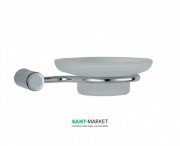 Мильниця для ванною Flab Gaia матове скло / латунь хром 331 CHR