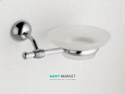 Мыльница для ванной Flab Polo il Classico матовое стекло/латунь хром 511 CHR