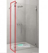 Стінка душова бічна Radaway Euphoria Walk-in SW 30 хром прозоре скло 383160-01-01