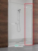 Стінка душова фронтальна Radaway Euphoria DWJ Wall 343 права хром прозоре скло 383214-01R