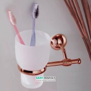 Cтакан для зубных щеток Flab Polo il Classico Bronzo настенный матовое стекло/латунь бронза 512 Bronzo