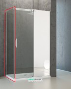 Стенка душевая боковая Radaway Espera KDJ S1 70 левая хром прозрачное стекло 380147-01L