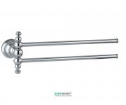 Тримач для рушників FLAB Rio il Classico подвійний поворотний настінний латунь хром 2288 CHR