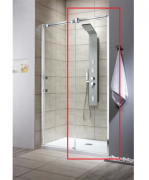 Стінка душова фронтальна Radaway Espera DWJ Wall 500 права хром прозоре скло 380211-01R