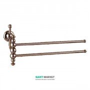 Тримач для рушників FLAB Rio il Classico Bronzo 35 см подвійний поворотний настінний латунь бронза 2288 Bronzo