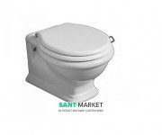 Унітаз підвісний безободковий Simas Lante 38.5х53 см санфаянс білий LA18