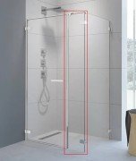 Стінка душова фронтальна Radaway Arta KDS I 410 ліва хром прозоре скло 386102-03-01L