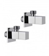 Комплект запірних вентилів GRB Quadro хром 021050