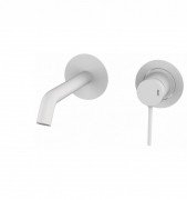 Смеситель для раковины GRB Time White однорычажный настенный белый матовый 47534471