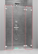 Комплект фронтальних стінок Radaway Arta DWJS 322R хром прозоре скло 386122-03-01R