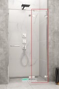 Стінка душова фронтальна Radaway Arta DWJ II 223 права хром прозоре скло 386011-03-01R