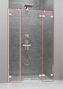 Комплект фронтальних стінок Radaway Arta DWJS 322R хром прозоре скло 386122-03-01R