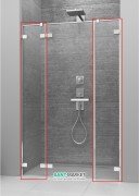 Комплект фронтальних стінок Radaway Arta DWJS 322L хром прозоре скло 386122-03-01L