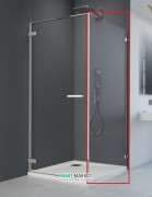 Стінка душова бічна Radaway Arta S1 120 хром прозоре скло 386024-03-01