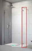 Стінка душова бічна Radaway Arta Walk-in Sidewall C 40 ліва хром прозоре скло 386010-03-01L