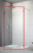 Стенка душевая фронтальная Radaway Arta Walk-in W3 110 хром прозрачное стекло 386211-03-01