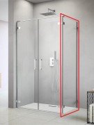 Стенка душевая боковая Radaway Arta S2 100 хром прозрачное стекло 386112-03-01