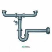 Сифон для двойных моек Franke пластик серый 0330621