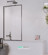 Шторка для ванної Radaway Idea Black PNJ Frame 50 прозоре скло / чорний 10001050-54-56