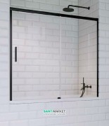 Шторка для ванной Radaway Idea Black PN DWJ 150 правая прозрачное стекло/чёрный 10003150-54-01R
