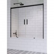 Шторка для ванної Radaway Idea Black PN DWD 160 прозоре скло / чорний 10004160-54-01