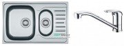 Кухонна мийка Franke Polar PXL 651-78 декор і змішувач Narew 35 Plus нержавіюча сталь 101.0444.132