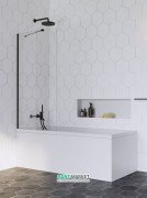 Шторка для ванної Radaway Idea Black PNJ 80 прозоре скло / чорний 10001080-54-01