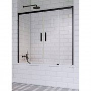 Шторка для ванної Radaway Idea Black PN DWD 160 прозоре скло / чорний 10004160-54-01