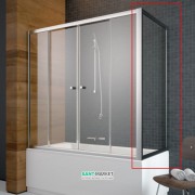 Бокова стінка для шторки для ванної Radaway Vesta S 70 скло фабрик / хром 204070-06