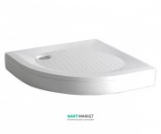 Душовий піддон Буль-Буль Altair 800х800 мм литий мармур білий 60085501 + панель і ніжки