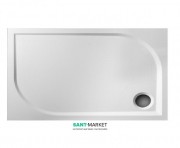 Душевой поддон Буль-Буль Pacific 1200х800 мм литой мрамор белый 60120101 + панель и ножки