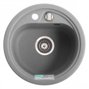 Мийка для кухні кругла Буль-Буль Nevada 45х45х21 врізна Маграніт сірий 104040013