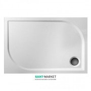 Душевой поддон Буль-Буль Pacific 1000х700 мм литой мрамор белый 60100101 + панель и ножки