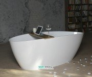 Ванна мармурова окремостояча Буль-Буль Dolores 170х77х58 біла 14170001