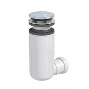 Сифон для раковини Marmorin S-Trap Klik Klak білий / хром EASY CLEAN