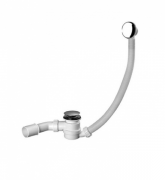 Сифон для ванни Marmorin Klik Klak Overflow з переливом білий / хром SWK