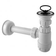 Сифон для раковины Marmorin с комплектом для перелива белый/хром ZPS