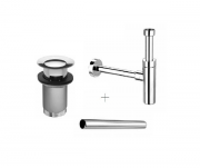 Сифон для раковини Marmorin S-Trap Klik Klak з переливом хром ZCC