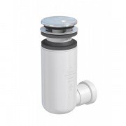 Сифон для раковины Marmorin S-Trap Klik Klak белый/хром  EASY CLEAN