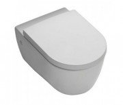 Подвесной унитаз безободковый Hatria Fusion Alchemy 35.5х54 см санфарфор белый A0Y1CC