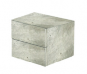 Шкафчик напольный Hatria Grandangolo 34х32 см с двумя выдвижными ящиками ДСП цемент 