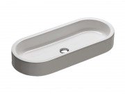 Раковина накладна Hatria Area 80х35 см санфарфор білий Y0UF01