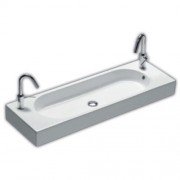 Раковина накладна/підвісна Hatria Area 110х35 см санфарфор білий YXNG01