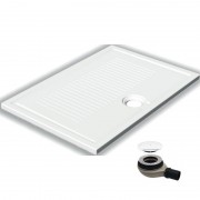 Душовий піддон Hatria LIF H3 Alchemy 100х70 см кераміка білий матовий з сифоном PCY1W025