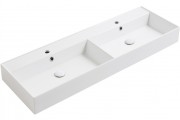 Раковина для ванної Simas Agile підвісна/накладна 141х46 см фаянс білий AG141D