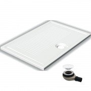 Душовий піддон Hatria LIF H3 Alchemy 100х70 см кераміка білий матовий з сифоном PCY1W025