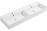 Раковина для ванної Simas Agile підвісна/накладна 141х46 см фаянс білий AG141D