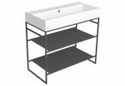Консоль для раковины Simas Agile напольная 91х46 см металл черный матовый AGSA91