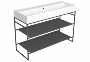 Консоль для раковини Simas Agile для підлоги 121х46 см метал чорний матовий AGSA121