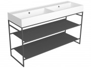 Консоль для раковини Simas Agile для підлоги 141х46 см метал чорний матовий AGSA141D